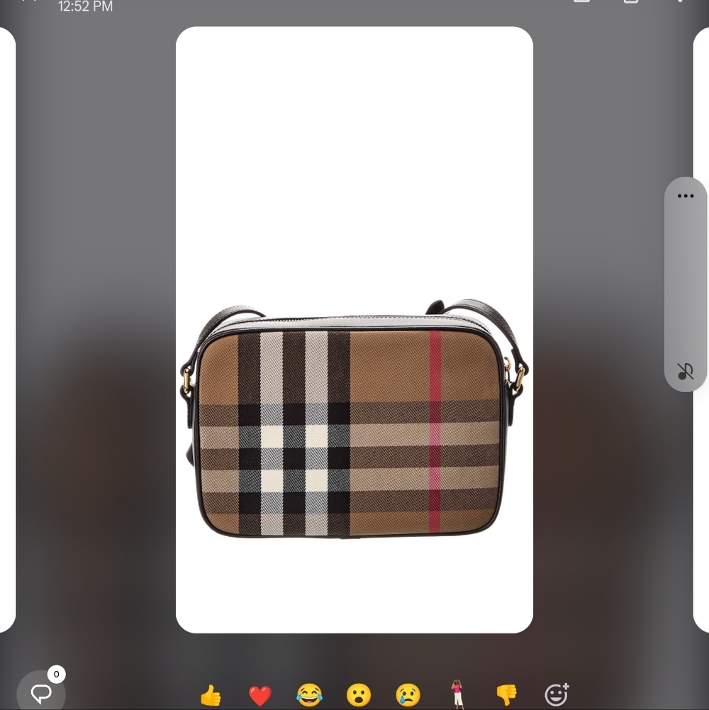 Burberry Check Canvas and Black Leather Briefcase - Picture 4 of 7